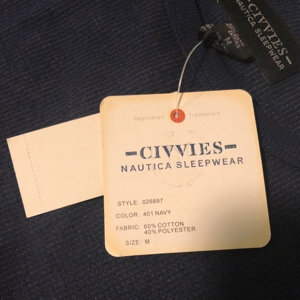 NWT Nautica sleepwear Civvies in navy blue - Picture 5 of 5